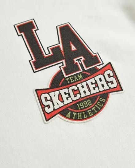 Skechers B LW Fleece Hoodie Sweatshirt BEYAZ Çocuk Sweatshirt - 4