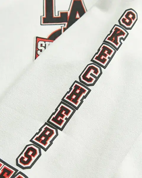 Skechers Fleece Hoodie Beyaz Çocuk Sweatshirt - 6