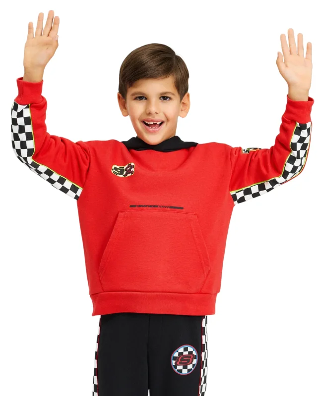 Skechers Fleece Hoodie Kırmızı Çocuk Sweatshirt - 3