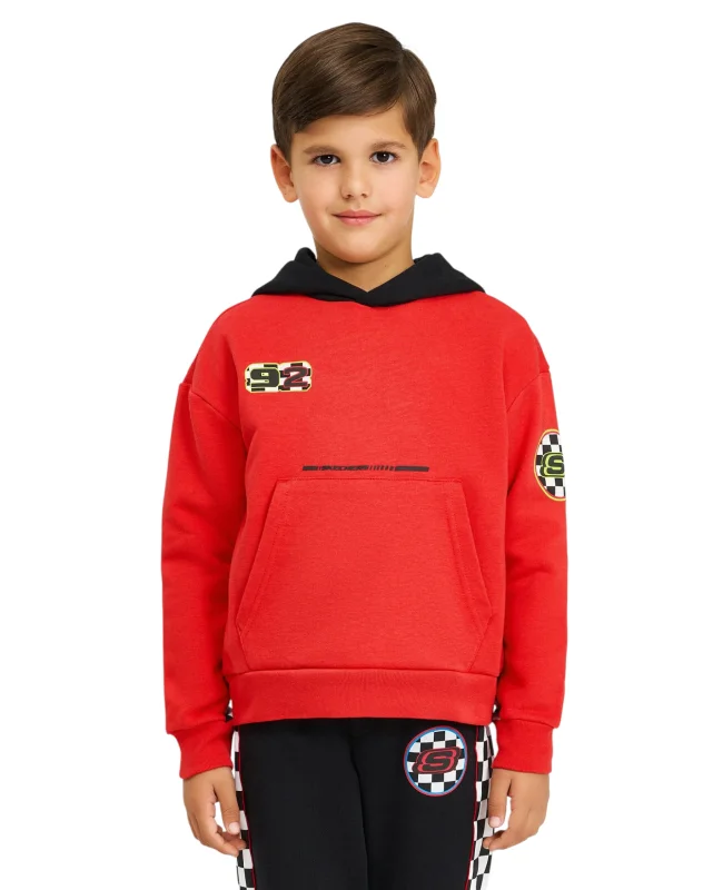 Skechers Fleece Hoodie Kırmızı Çocuk Sweatshirt - 1