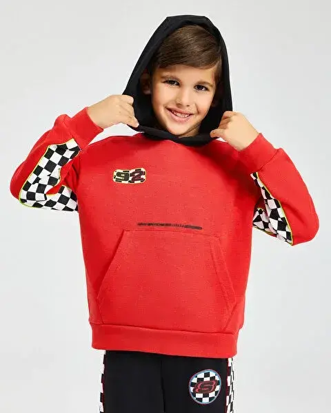 Skechers Fleece Hoodie Kırmızı Çocuk Sweatshirt - 2