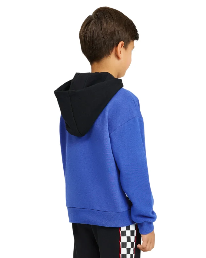 Skechers Fleece Hoodie Mavi Çocuk Sweatshirt - 4