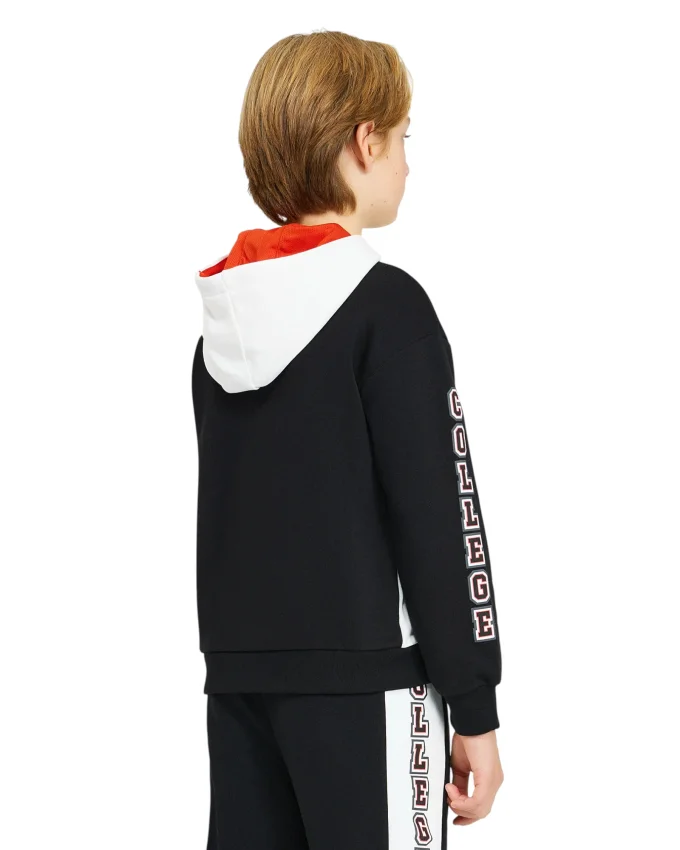 Skechers Fleece Hoodie Siyah Çocuk Sweatshirt - 3