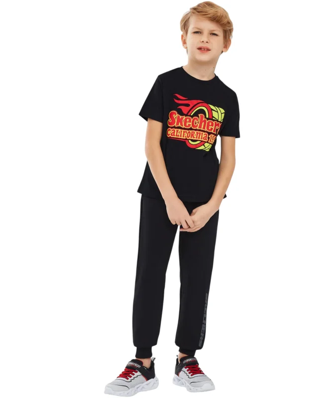 Skechers B LW Fleece Jogger Sweatpant SİYAH Çocuk Eşofman Altı - 1