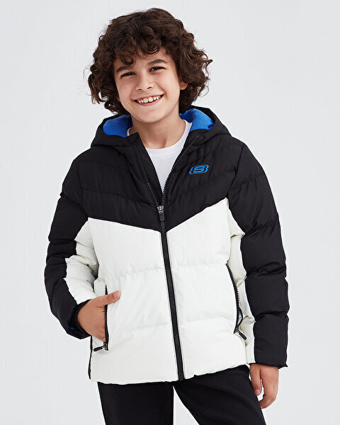 Skechers Outerwear Padded Beyaz Çocuk Mont - Skechers