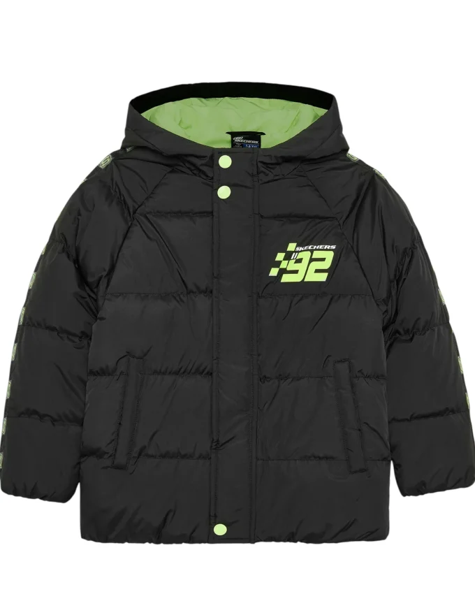 Skechers Outerwear Padded Siyah Çocuk Mont - 5
