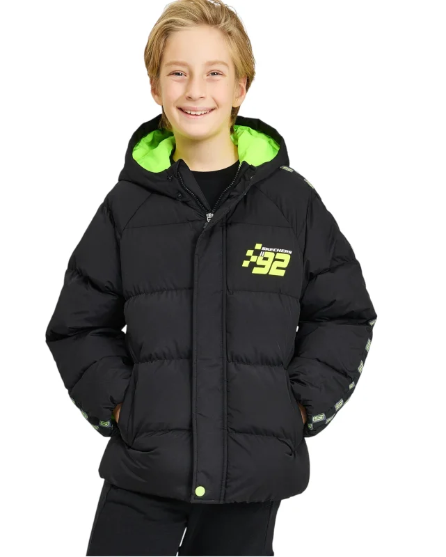 Skechers Outerwear Padded Siyah Çocuk Mont - 1