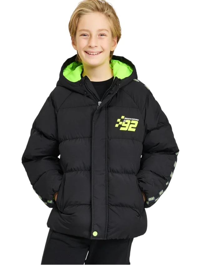 Skechers Outerwear Padded Siyah Çocuk Mont - 1