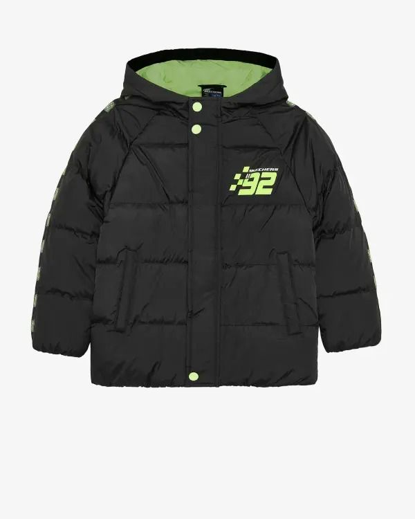 Skechers Outerwear Padded Siyah Çocuk Mont - Skechers