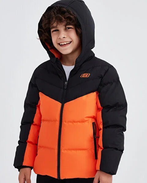 Skechers Outerwear Padded Turuncu Çocuk Mont - 8