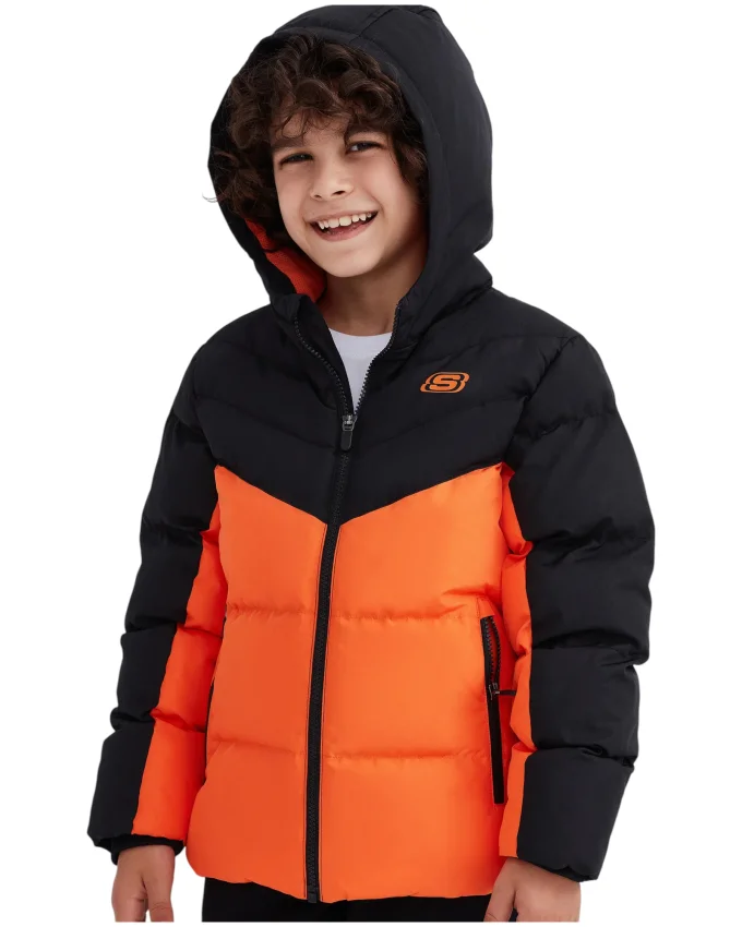 Skechers Outerwear Padded Turuncu Çocuk Mont - 3