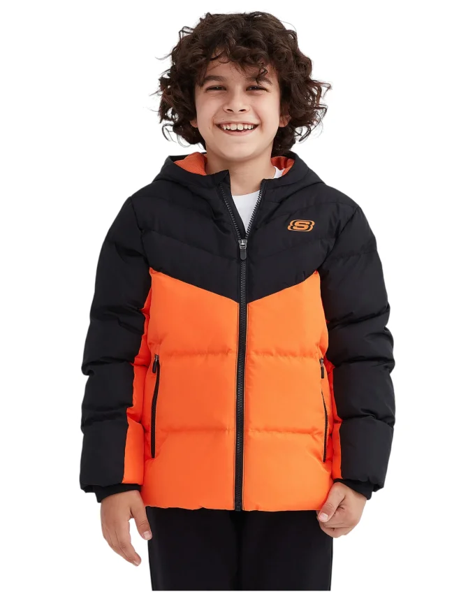 Skechers Outerwear Padded Turuncu Çocuk Mont - 2