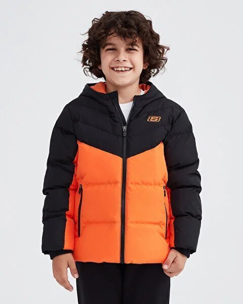 Skechers Outerwear Padded Turuncu Çocuk Mont - 4