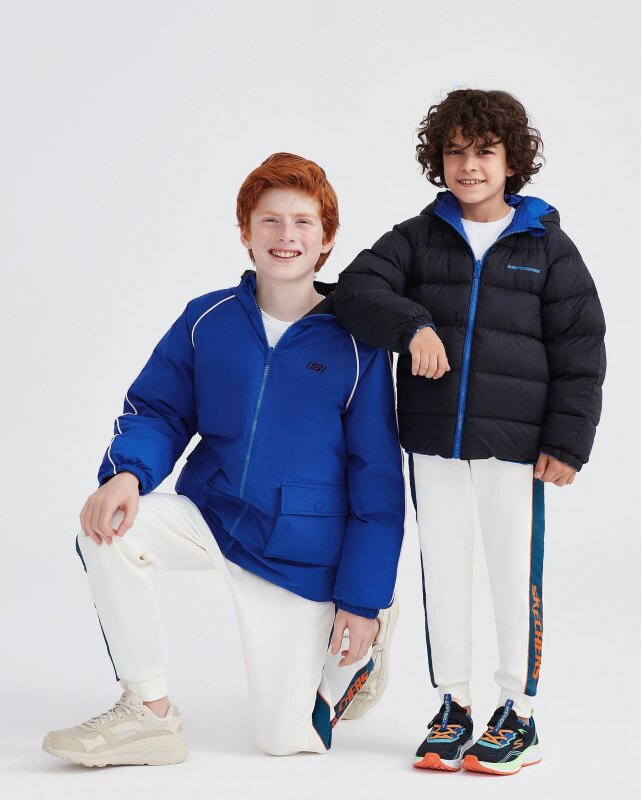 Skechers Outerwear Reversible Coated Mavi Çocuk Mont - 1