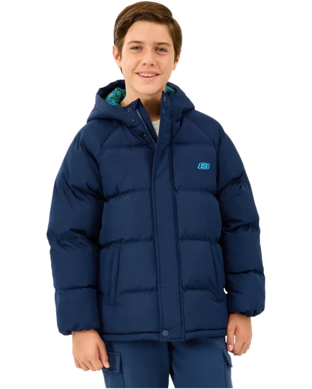 Skechers B Puffer Lacivert Çocuk Mont 