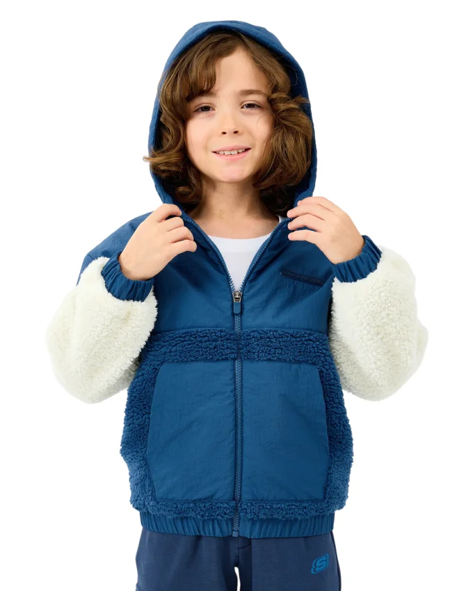 Skechers B Sherpa Jacket Lacivert Çocuk Mont - 1