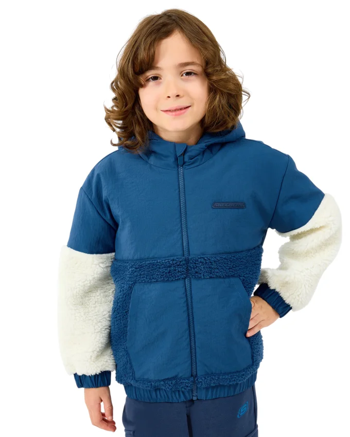Skechers B Sherpa Jacket Lacivert Çocuk Mont - 3