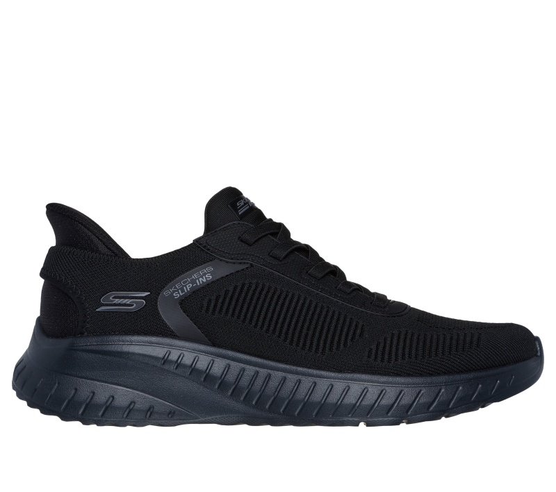 Skechers Bobs Squad Chaos Solid Step Siyah Erkek Günlük Ayakkabı - 1