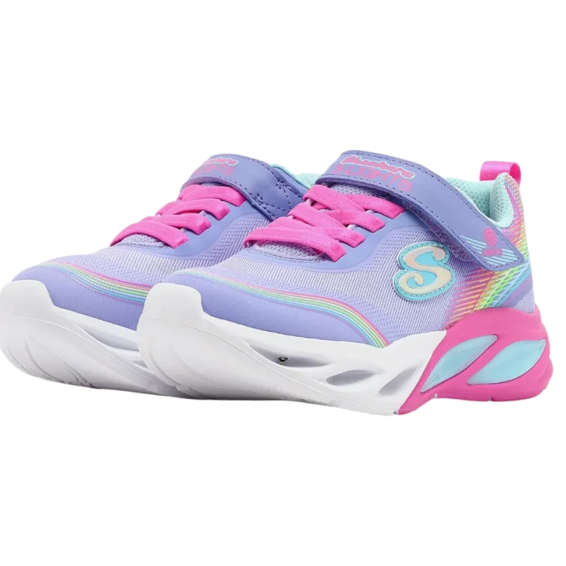Skechers Cosmic Glow Rainbow Beam Mor Çocuk Günlük Ayakkabı - 4