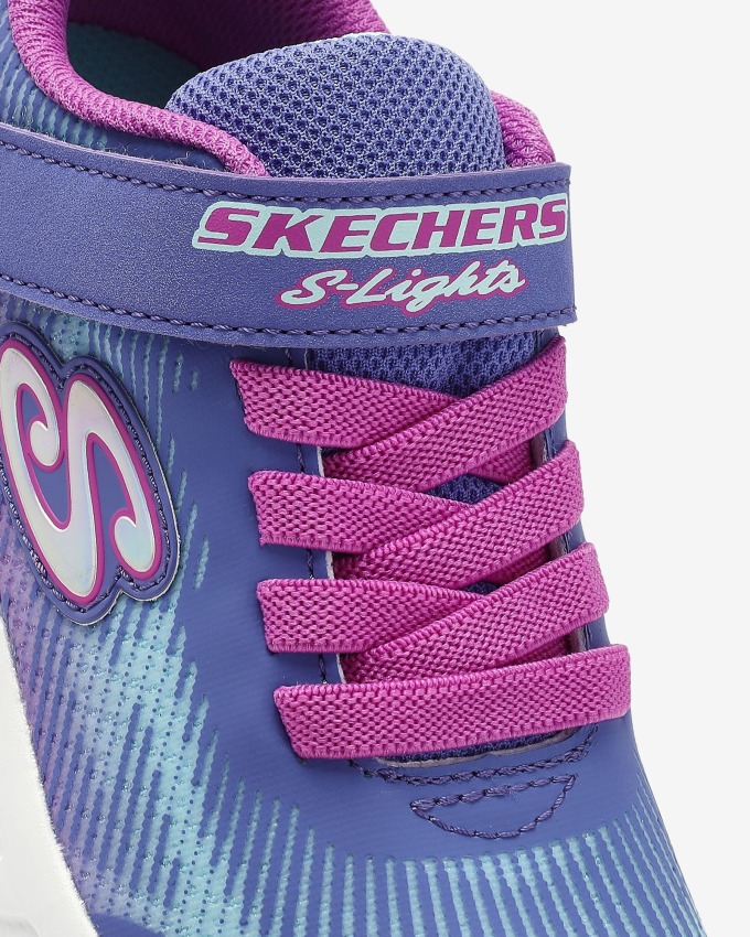 Skechers Cosmic Glow Rainbow Beam Mor Çocuk Günlük Ayakkabı - 5