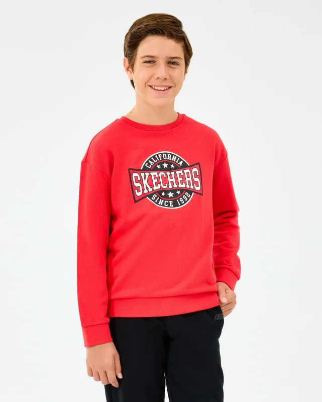 Skechers Crewneck Kırmızı Çocuk Sweatshirt - 4