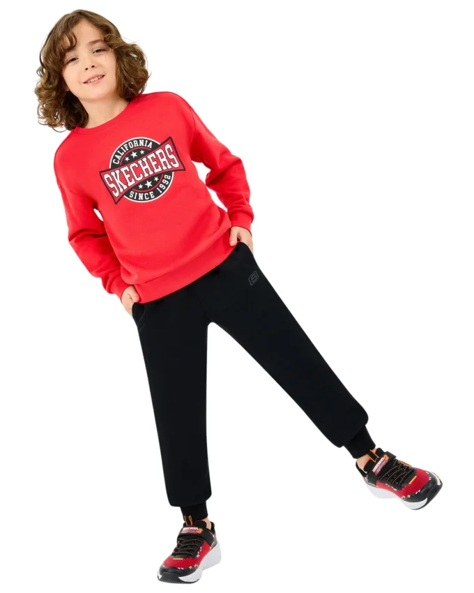 Skechers Crewneck Kırmızı Çocuk Sweatshirt - 3