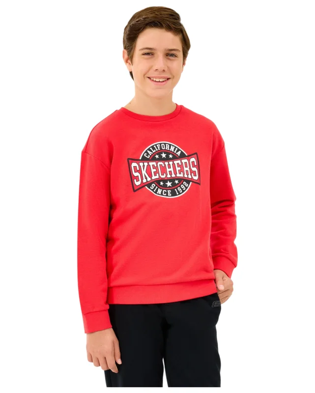 Skechers Crewneck Kırmızı Çocuk Sweatshirt 