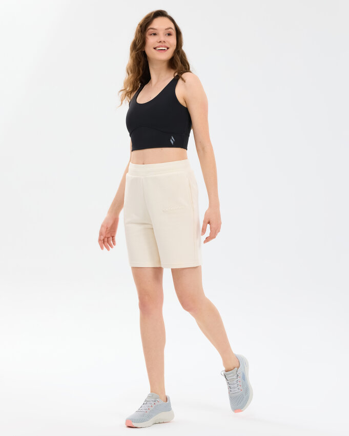 Skechers Essential 5 Inch Sweat Short Sweat Beyaz Kadın Şort - 6