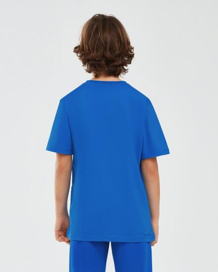 Skechers Essential B Short Sleeve T-Shirt Mavi Çocuk Tshirt - 3
