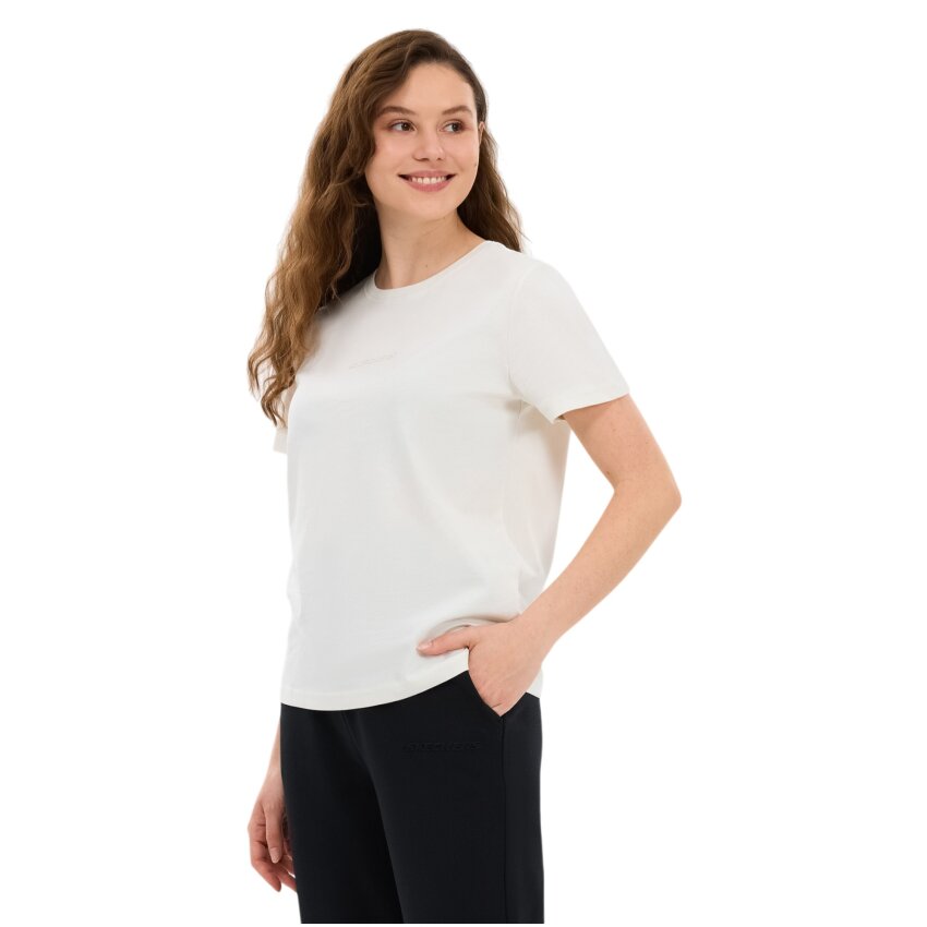 Skechers Essential Crewneck Beyaz Kadın Tshirt - 2