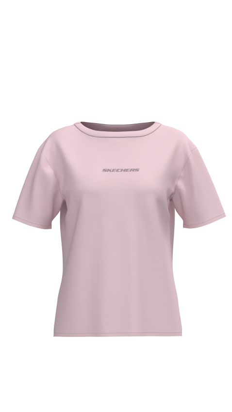 Skechers Essential Crewneck Pembe Kadın Tshirt - 1