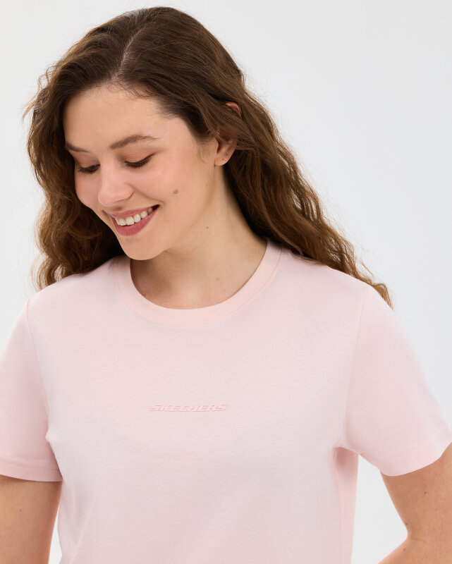 Skechers Essential Crewneck Pembe Kadın Tshirt - 4