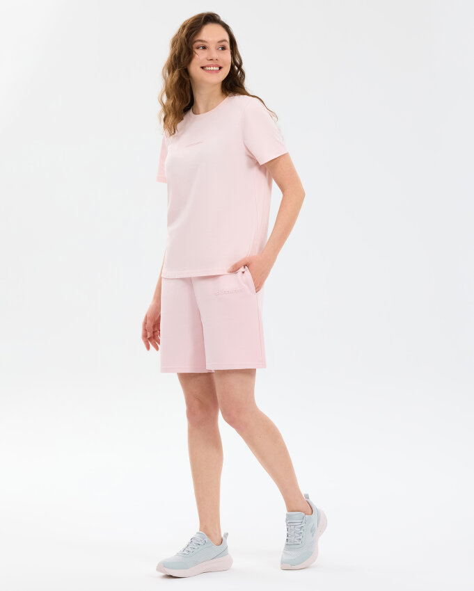 Skechers Essential Crewneck Pembe Kadın Tshirt - 5