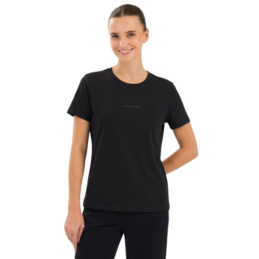 Skechers Essential Crewneck Siyah Kadın Tshirt - 1