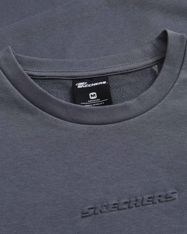 Skechers Essential Crewneck Sweatshirt Gri Erkek Sweatshirt - 3