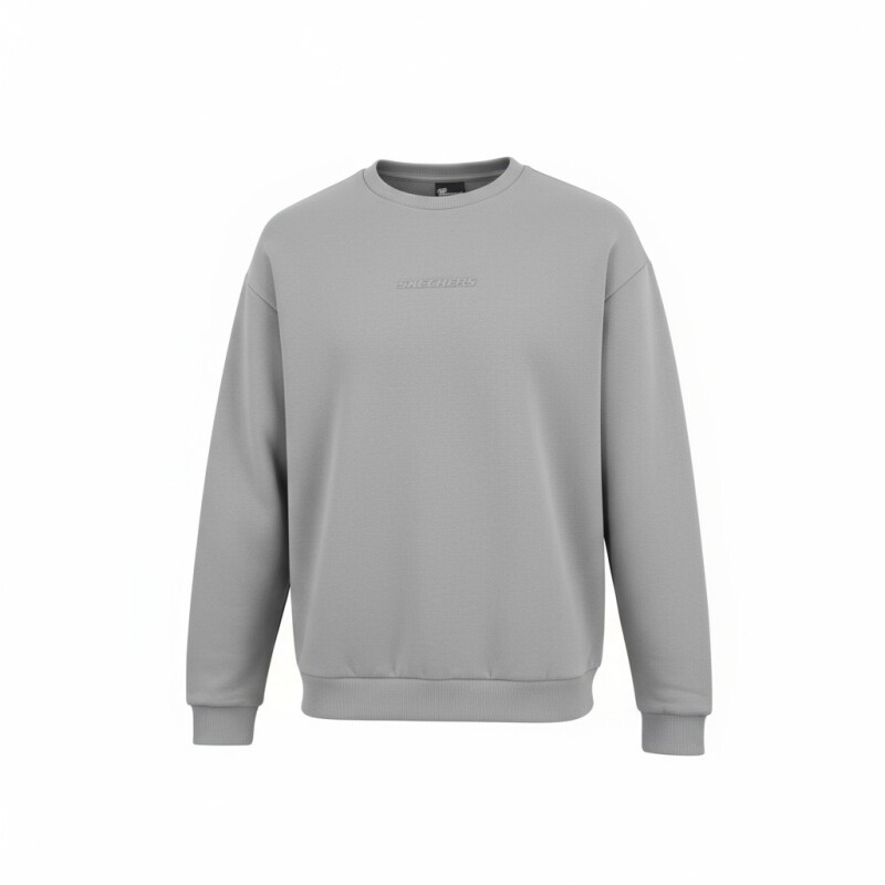 Skechers Essential Crewneck Sweatshirt Gri Erkek Sweatshirt - Skechers