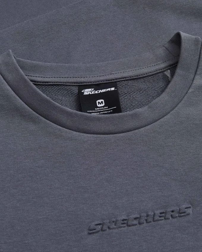 Skechers Essential Crewneck Sweatshirt Gri Erkek Sweatshirt - 3
