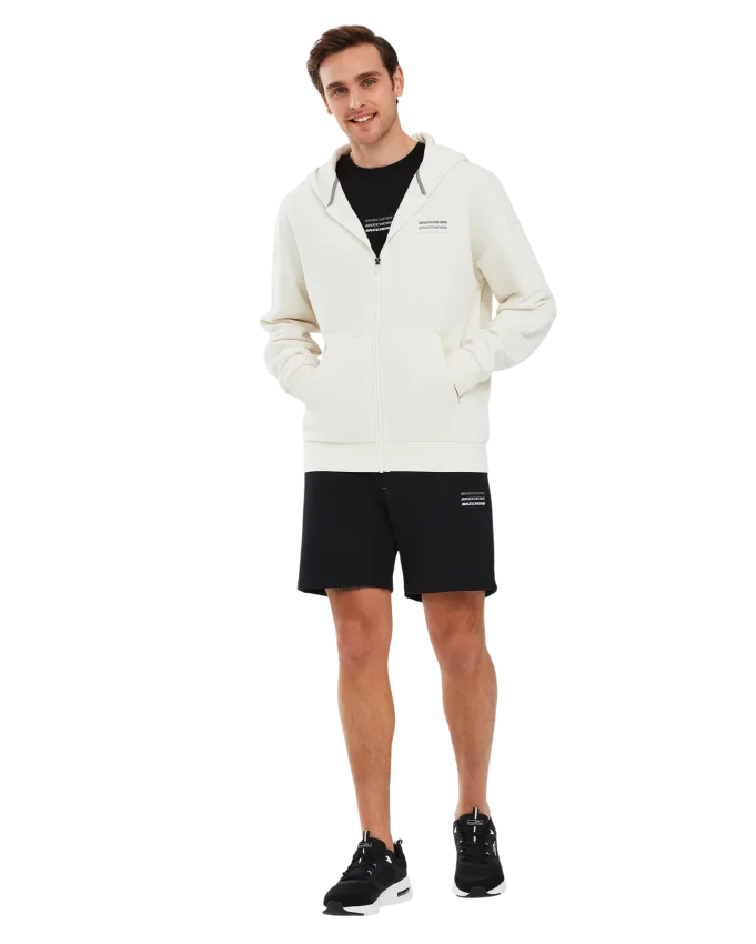 Skechers Essential Full Zip Hoodie Beyaz Erkek Sweatshirt - 4