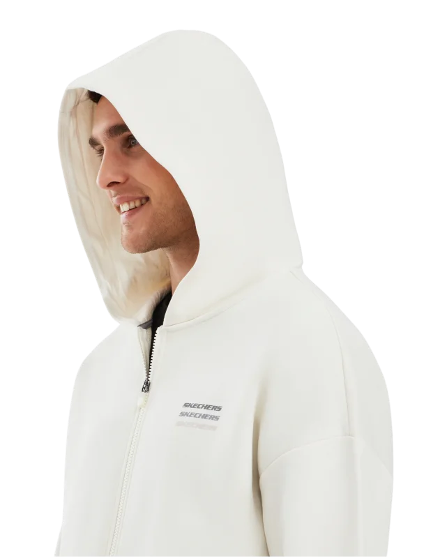 Skechers Essential Full Zip Hoodie Beyaz Erkek Sweatshirt - 5