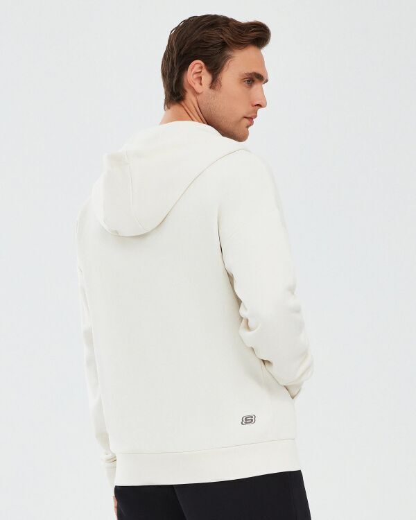 Skechers Essential M Full Zip Hoodie Sweatshirt BEYAZ Erkek Sweatshirt - 3