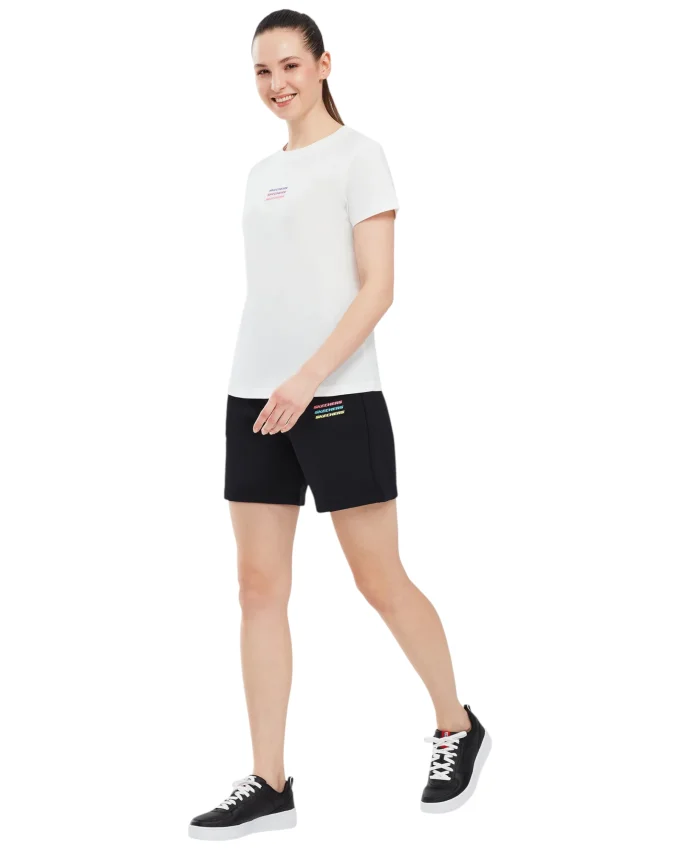 Skechers Essential W Short Sleeve T-Shirt BEYAZ Kadın Tshirt - 4
