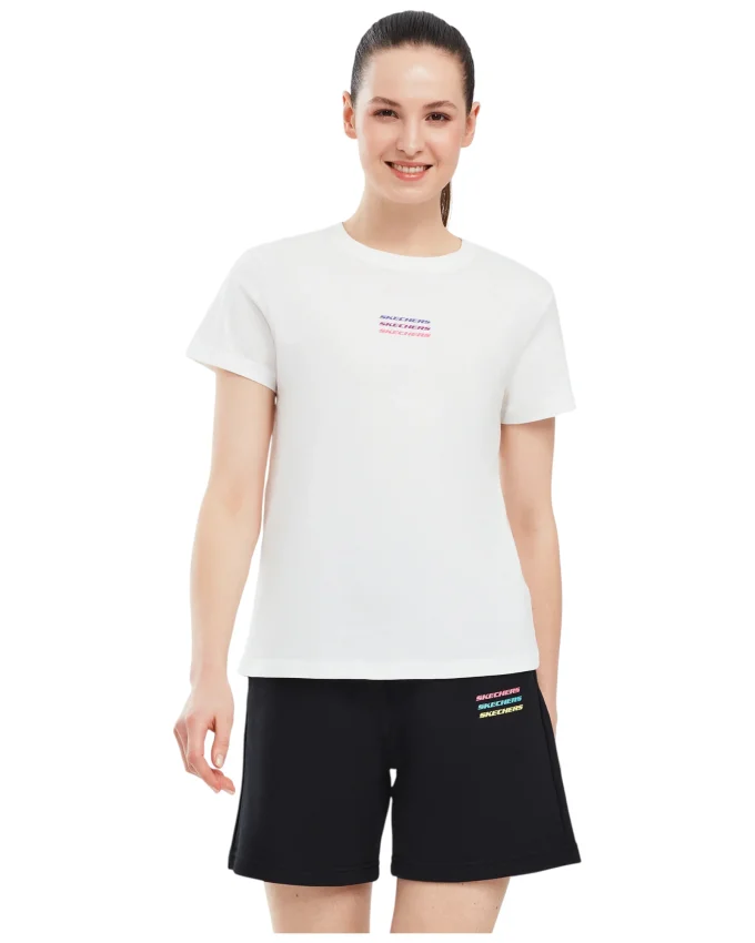 Skechers Essential W Short Sleeve T-Shirt BEYAZ Kadın Tshirt - 1