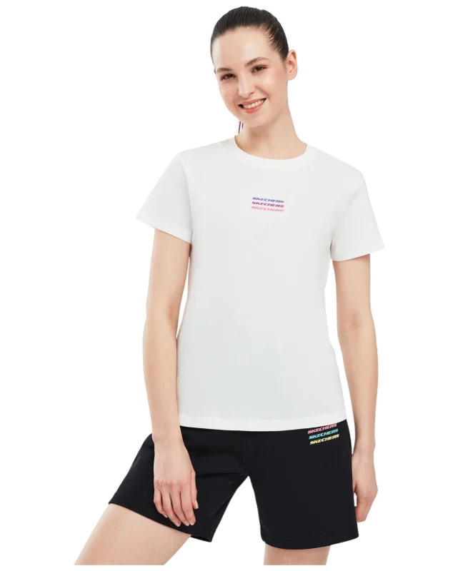 Skechers Essential W Short Sleeve T-Shirt BEYAZ Kadın Tshirt - 2