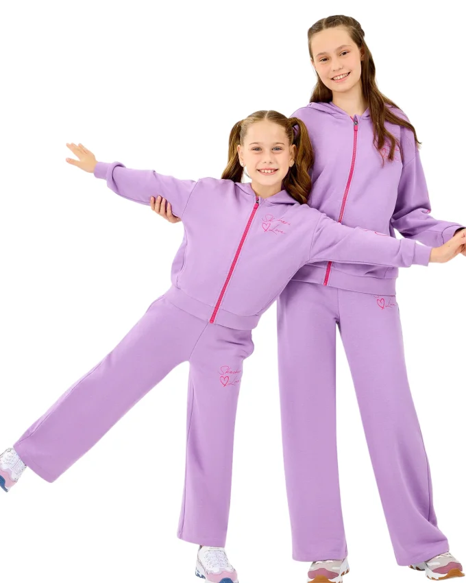 Skechers Fleece Mor Çocuk Eşofman Altı - 4