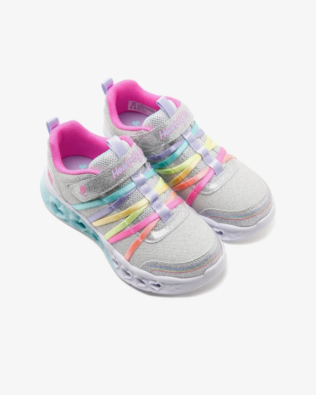 Skechers Flutter Heart Lights Gri Çocuk Günlük Ayakkabı - 3
