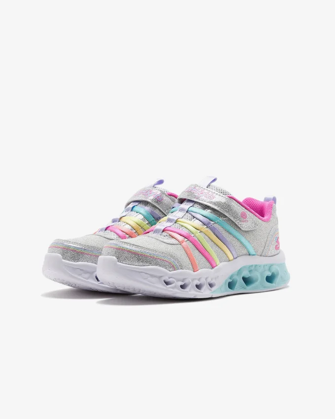Skechers Flutter Heart Lights Gri Çocuk Günlük Ayakkabı - 5