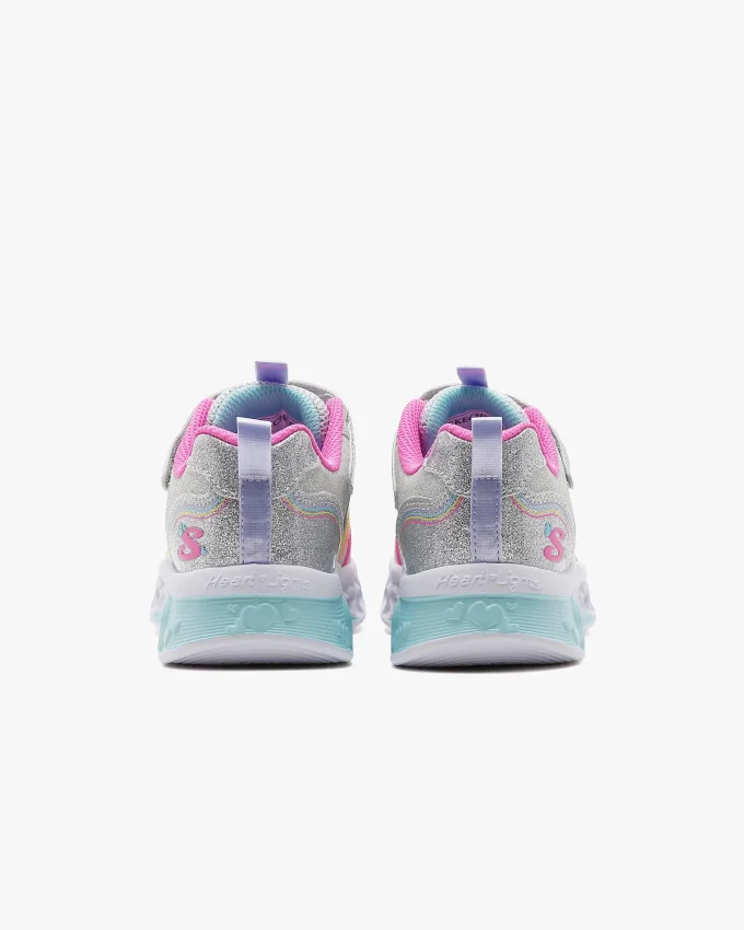 Skechers FLUTTER HEART LİGHTS Gri Çocuk Günlük Ayakkabı - 4
