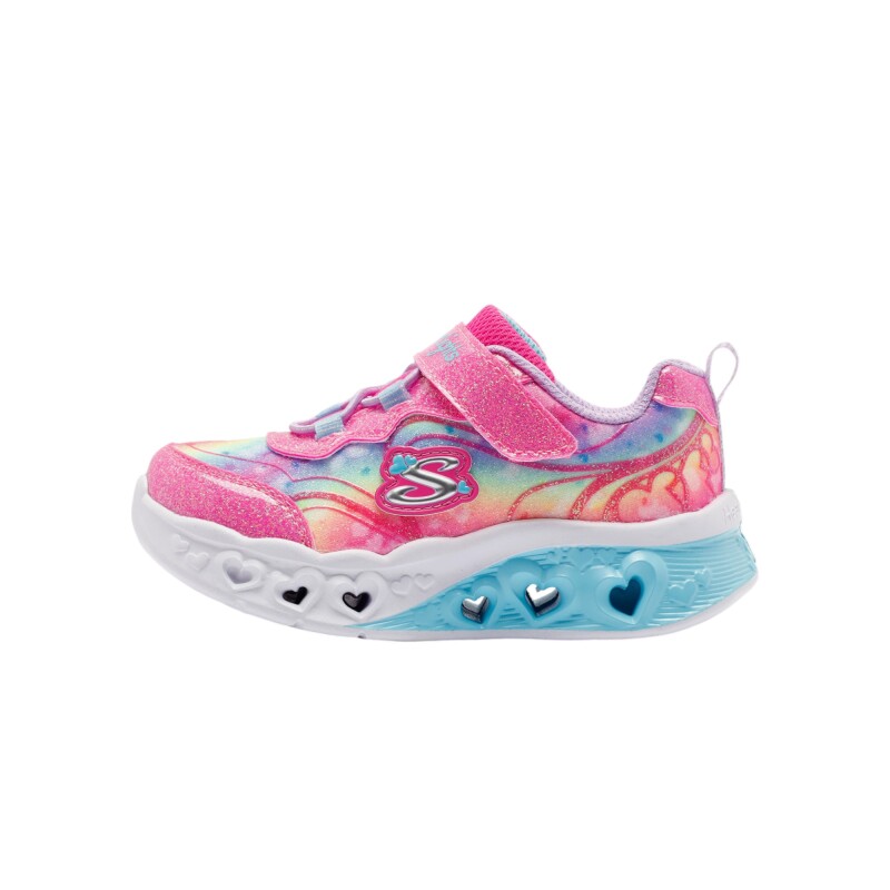 Skechers Flutter Heart Lights - Groovy Swirl Pembe Çocuk Günlük Ayakkabı - 1