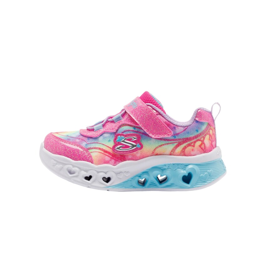 Skechers Flutter Heart Lights - Groovy Swirl Pembe Çocuk Günlük Ayakkabı - 1