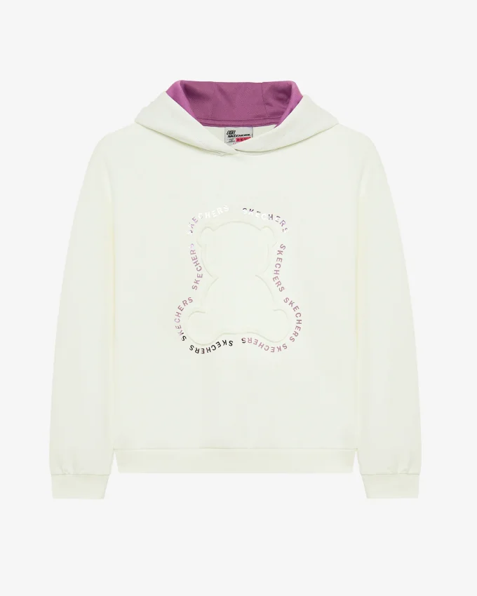 Skechers 2XI-Lock Loose Fit Beyaz Çocuk Sweatshirt - 8